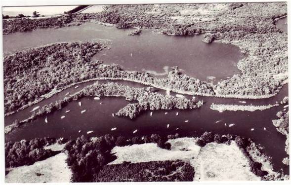 Arial view of Salhouse Broad 1960's